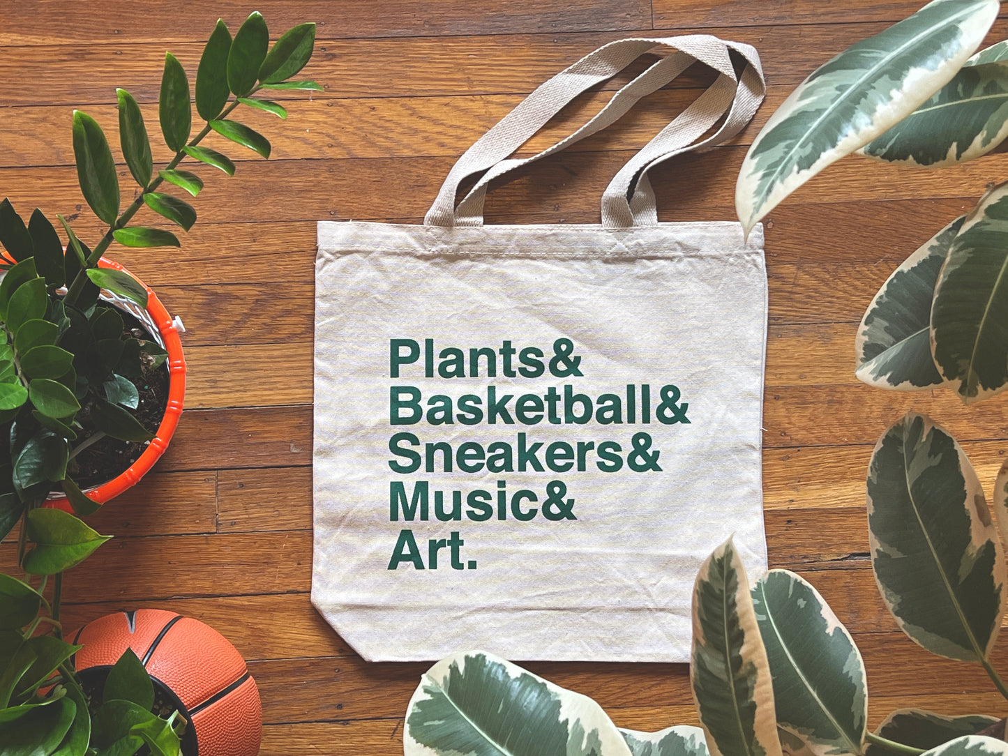 Essentials Tote - Forest Green on Canvas