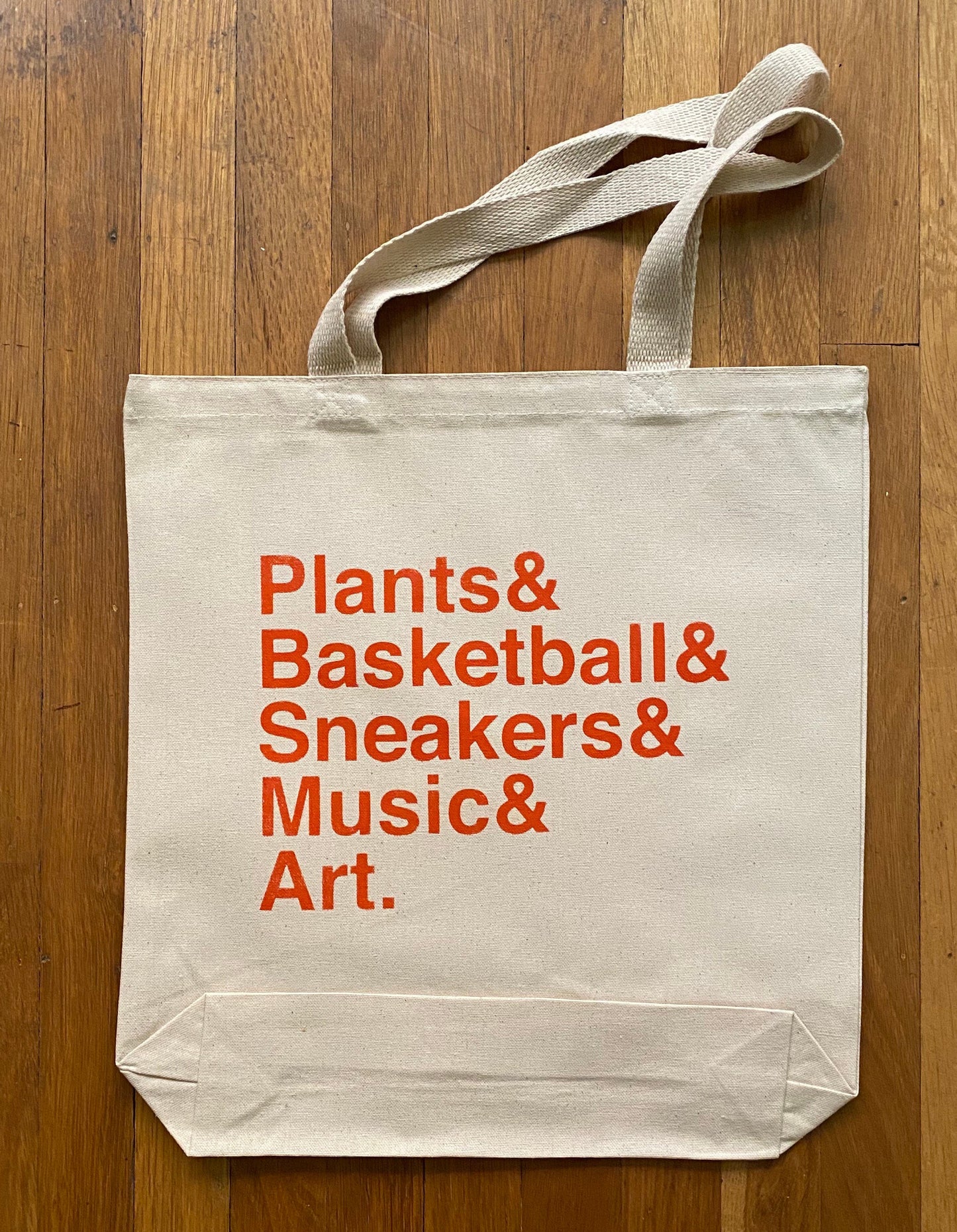 Essential Elements Tote - Orange on Canvas