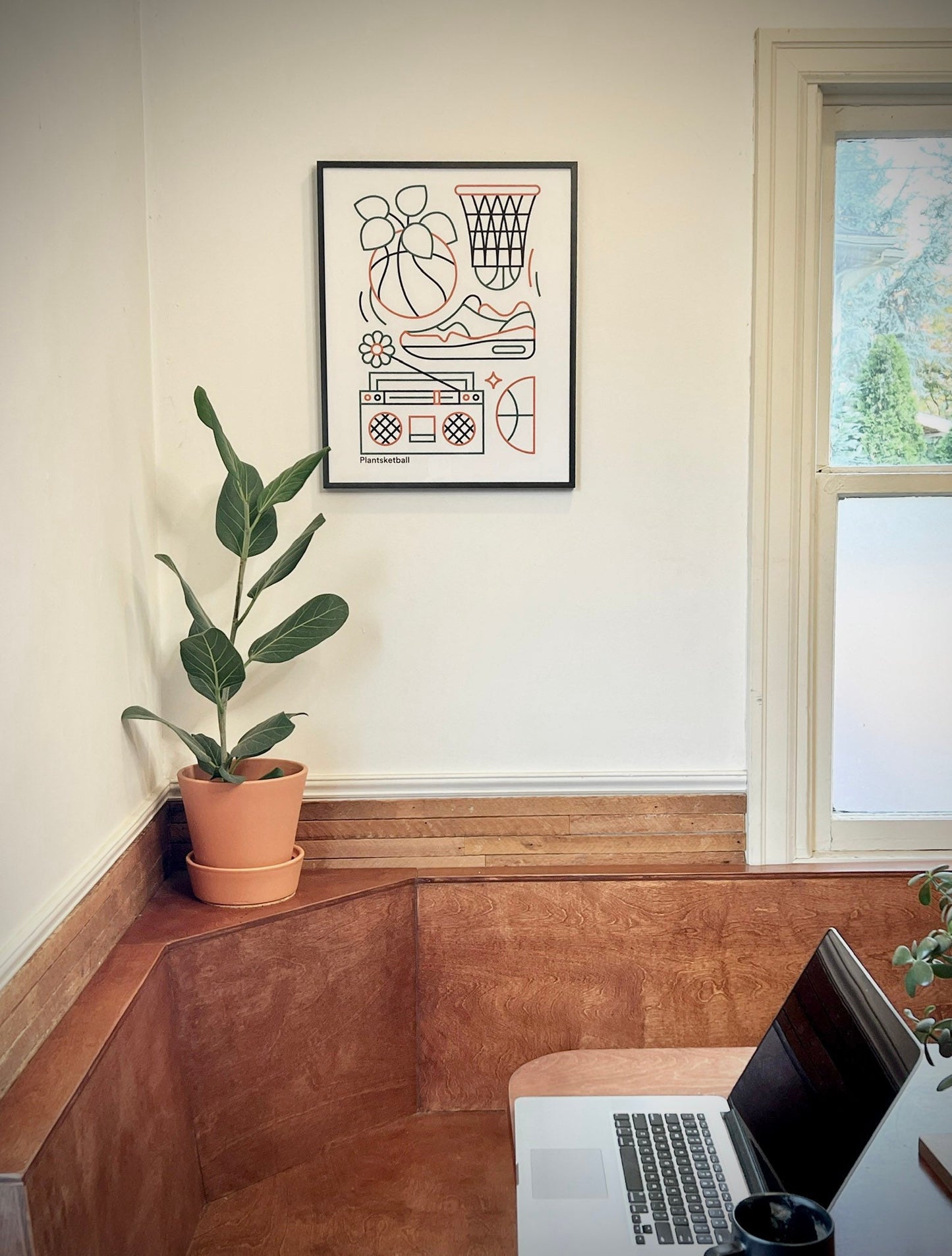 16x20 Plantsketball Boombox Print