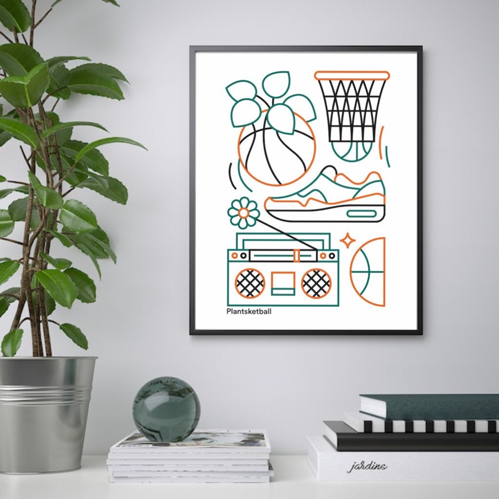 16x20 Plantsketball Boombox Print