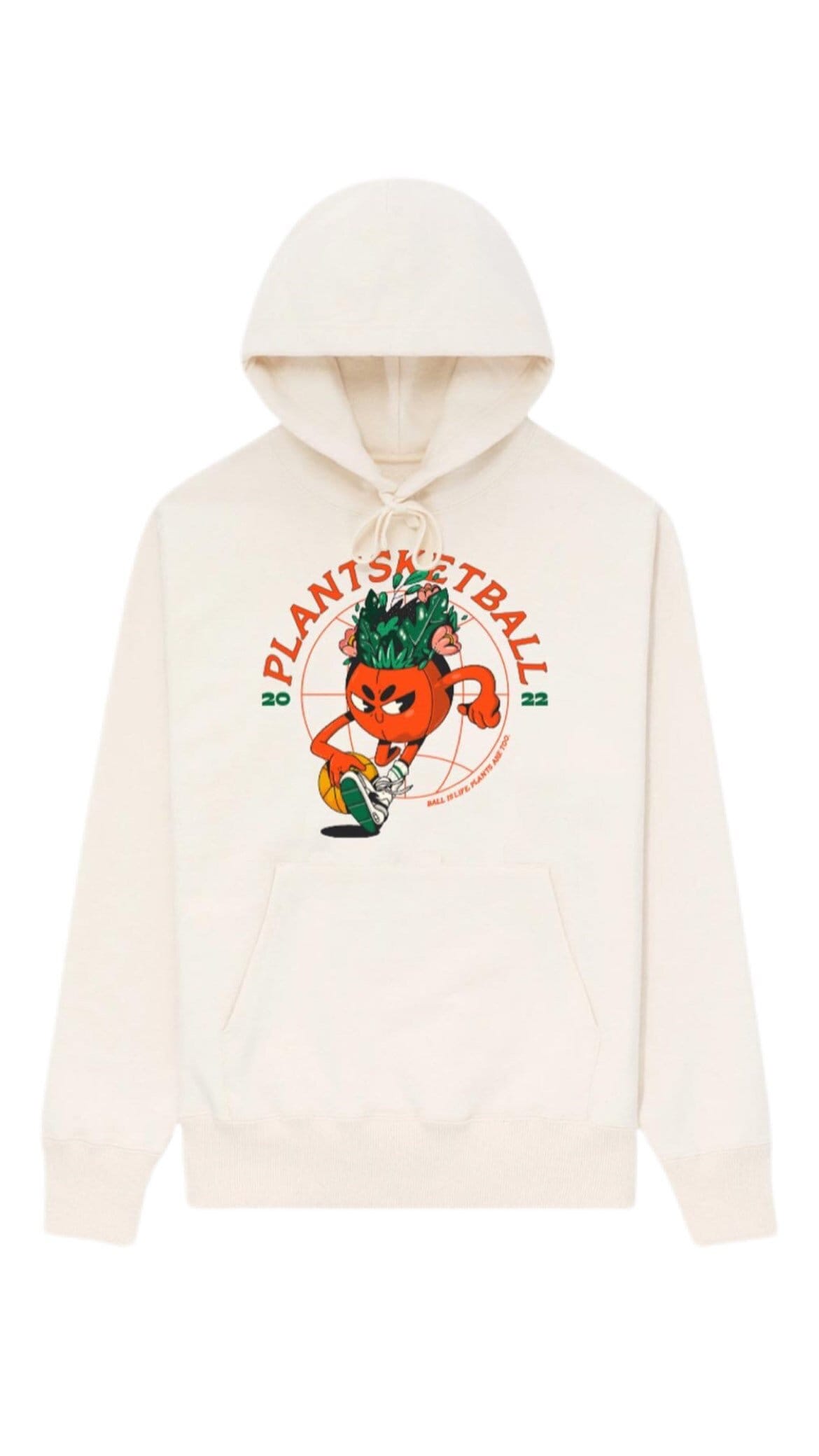 Plantsketball Hustle Hoodie Cream