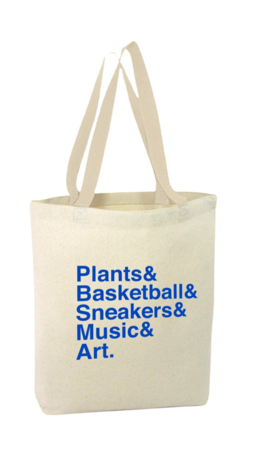 Essential Elements Tote - Blue on Canvas